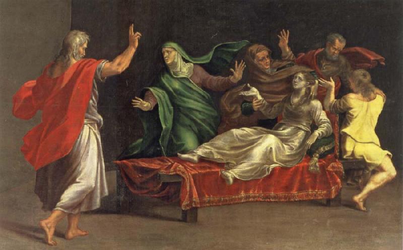MAZZOLA BEDOLI, Girolamo The evangelist Johannes awakes Drusiana of the dead